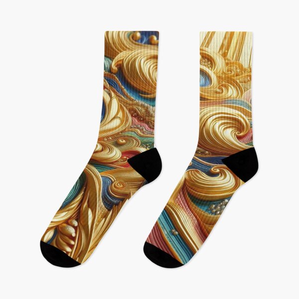 Item preview, A colourful masterpiece: golden waves in bright colours designed and sold by FotoworldEdel.