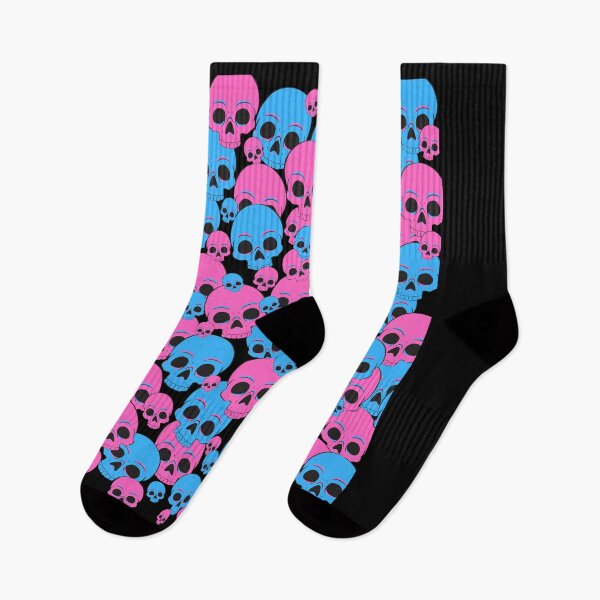Item preview, Skull pattern - pink & blue designed and sold by DesignCollectiv.