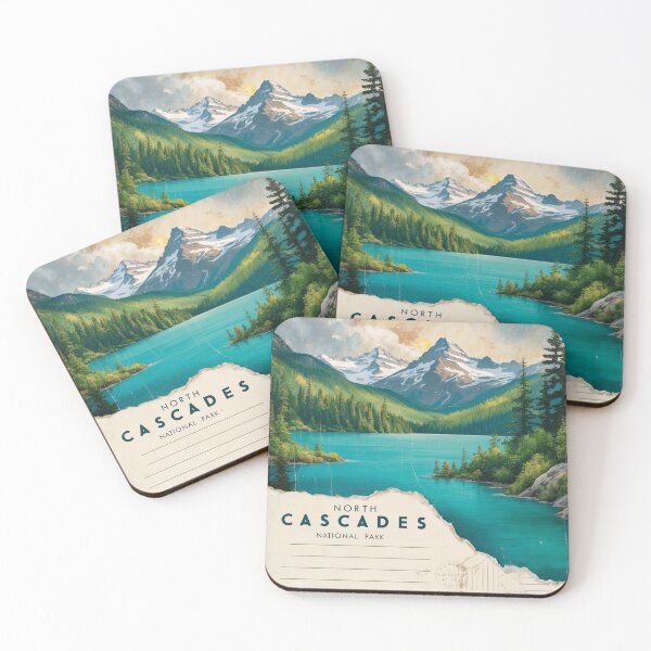 Item preview, North Cascades National Park Postcard Vintage Retro Travel designed and sold by TravelPostcardGems.