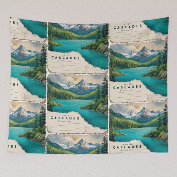 Item preview, North Cascades National Park Postcard Vintage Retro Travel designed and sold by TravelPostcardGems.