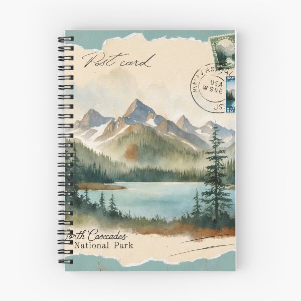 Item preview, North Cascades National Park Postcard Vintage Retro Travel designed and sold by TravelPostcardGems.