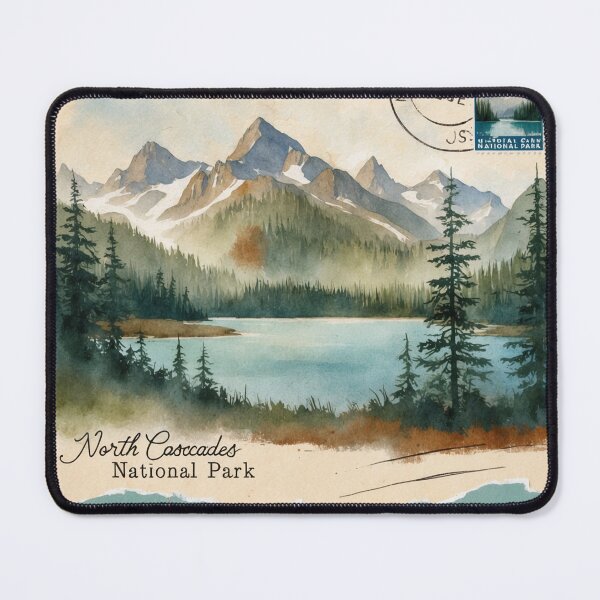 Item preview, North Cascades National Park Postcard Vintage Retro Travel designed and sold by TravelPostcardGems.