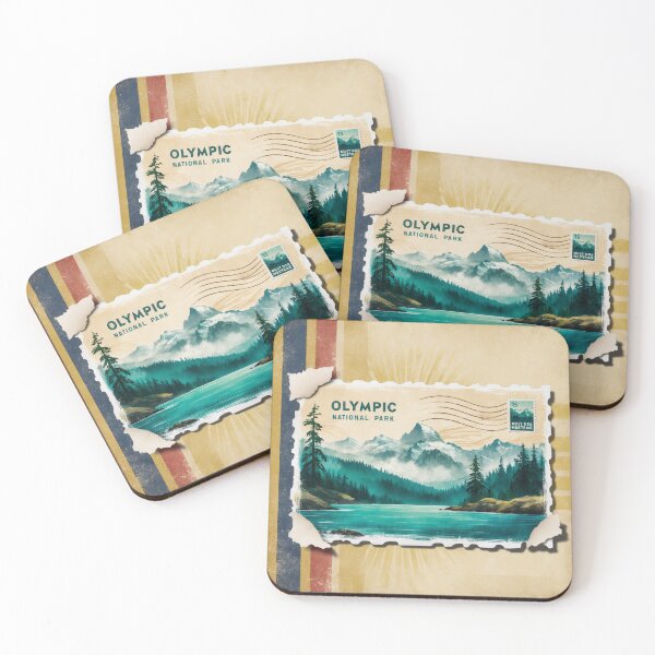 Item preview, Olympic National Park Postcard Vintage Retro Travel designed and sold by TravelPostcardGems.