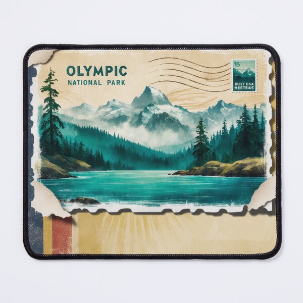Item preview, Olympic National Park Postcard Vintage Retro Travel designed and sold by TravelPostcardGems.