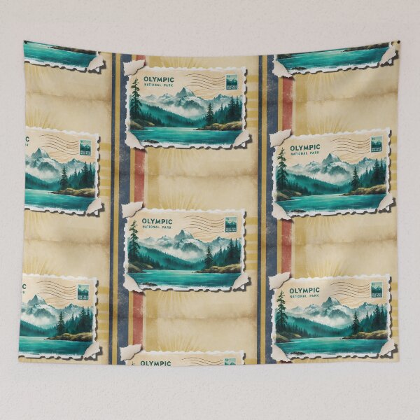 Item preview, Olympic National Park Postcard Vintage Retro Travel designed and sold by TravelPostcardGems.