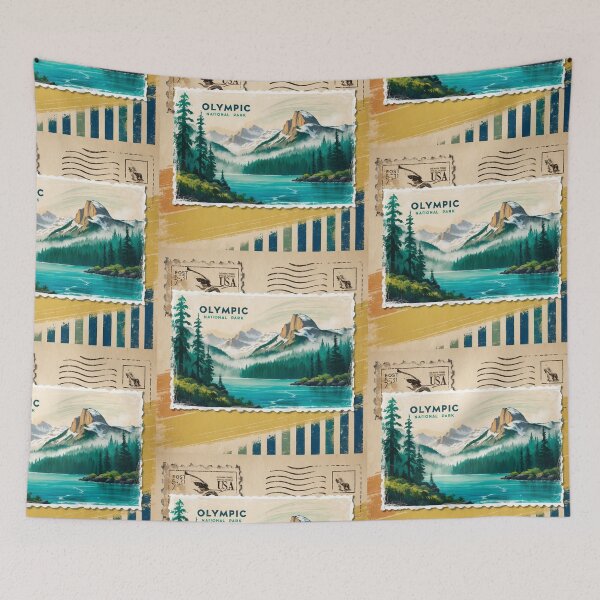 Item preview, Olympic National Park Postcard Vintage Retro Travel designed and sold by TravelPostcardGems.