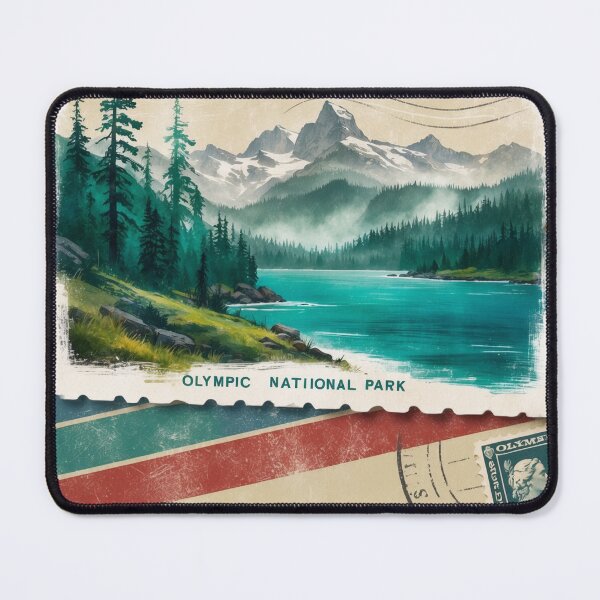 Item preview, Olympic National Park Postcard Vintage Retro Travel designed and sold by TravelPostcardGems.