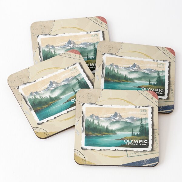 Item preview, Olympic National Park Postcard Vintage Retro Travel designed and sold by TravelPostcardGems.
