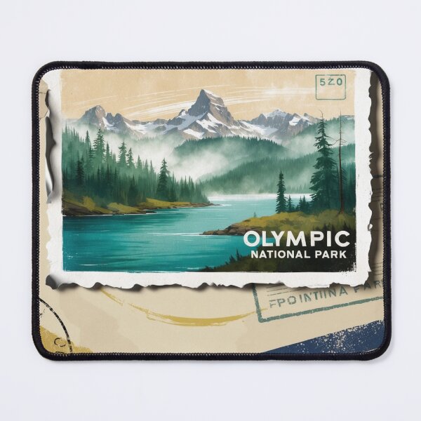 Item preview, Olympic National Park Postcard Vintage Retro Travel designed and sold by TravelPostcardGems.