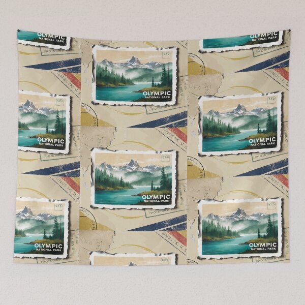 Item preview, Olympic National Park Postcard Vintage Retro Travel designed and sold by TravelPostcardGems.