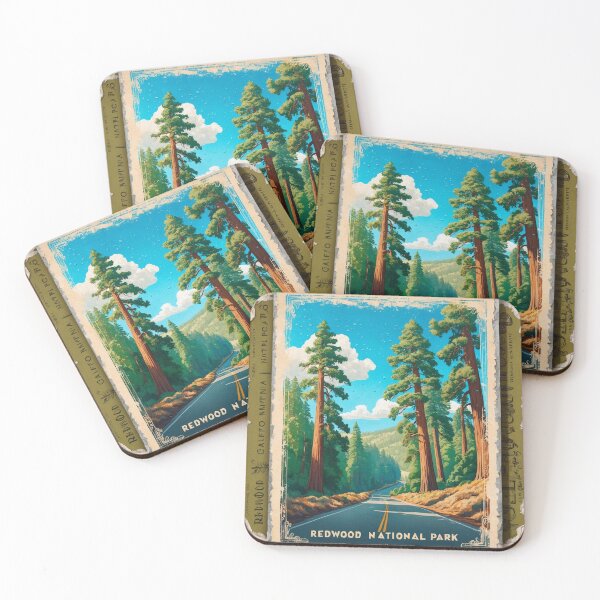 Item preview, Redwood National Park Postcard Vintage Retro Travel designed and sold by TravelPostcardGems.