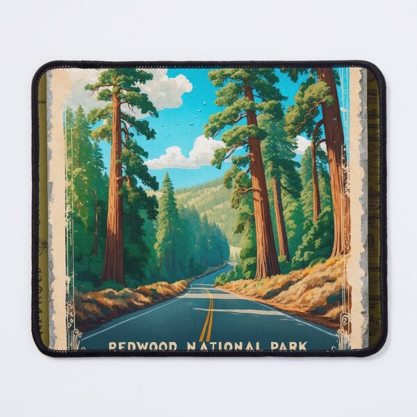 Item preview, Redwood National Park Postcard Vintage Retro Travel designed and sold by TravelPostcardGems.
