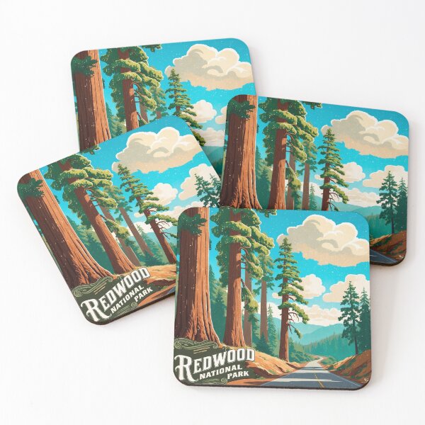 Item preview, Redwood National Park Postcard Vintage Retro Travel designed and sold by TravelPostcardGems.