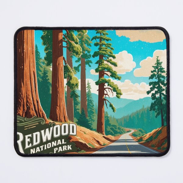 Item preview, Redwood National Park Postcard Vintage Retro Travel designed and sold by TravelPostcardGems.
