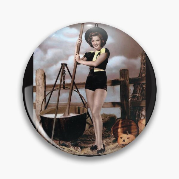 Item preview, Halloween Glamorous Witch with a Cauldron designed and sold by VintageManiac.