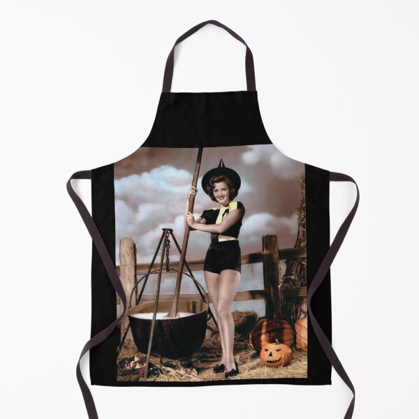 Item preview, Halloween Glamorous Witch with a Cauldron designed and sold by VintageManiac.