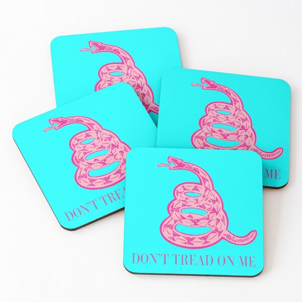 Item preview, PINK PURPLE Gadsden Snake on default Aqua background designed and sold by pelagio.