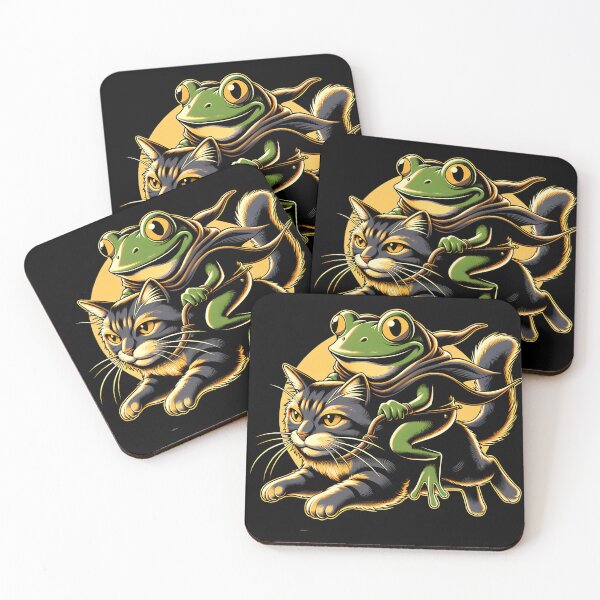 Item preview, Frog on a cat in the night designed and sold by SekoOne.