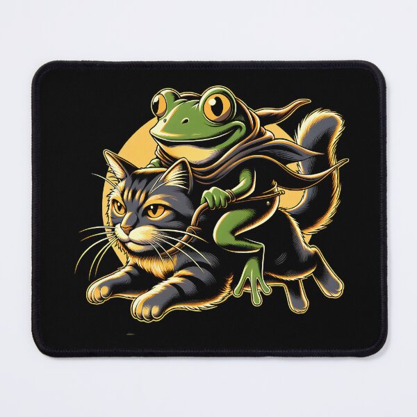 Item preview, Frog on a cat in the night designed and sold by SekoOne.
