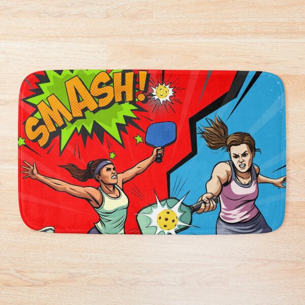Item preview, Pickleball Smash Comic Action Duo designed and sold by OutofFocusShop.
