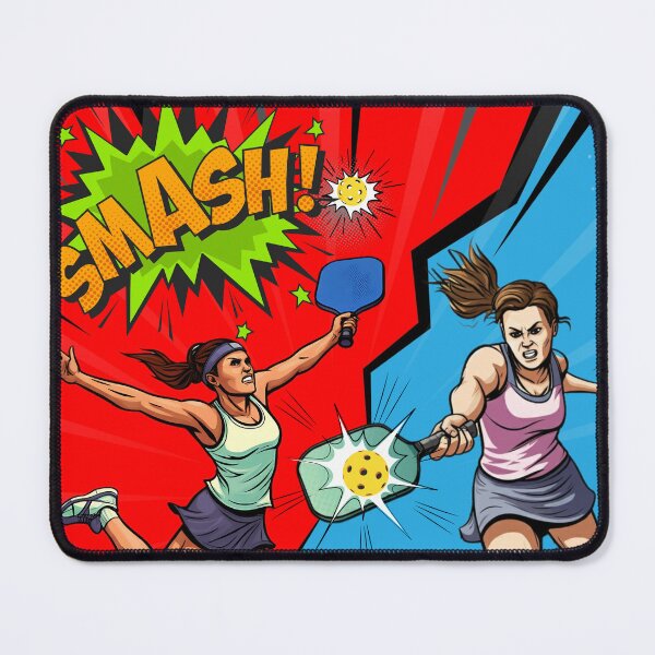 Item preview, Pickleball Smash Comic Action Duo designed and sold by OutofFocusShop.