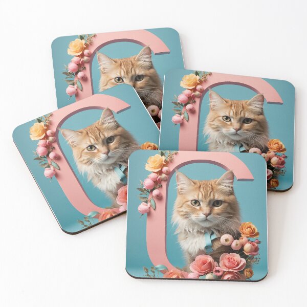Item preview, 'C' featuring a cute cat motif designed and sold by BenZner.