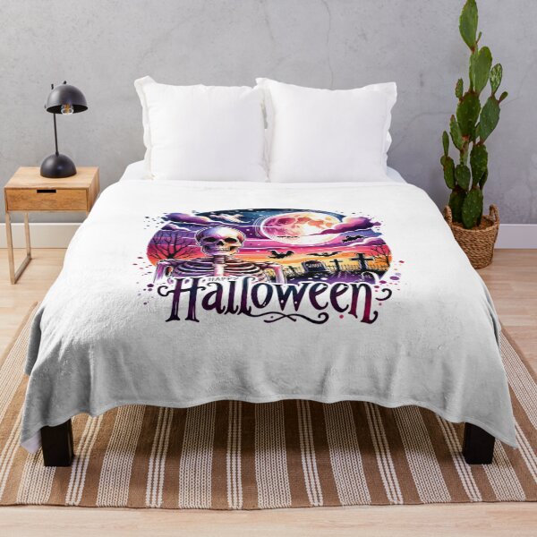Item preview, "Moonlit Haunts – Skeletons and Ghosts in a Spooky Graveyard" designed and sold by artedigital99.