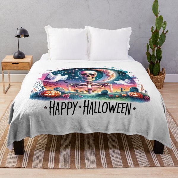 Item preview, Moonlit Haunts – Skeletons and Ghosts in a Spooky Graveyard designed and sold by artedigital99.