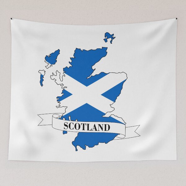Item preview, flag map of scotland designed and sold by visual adventures.