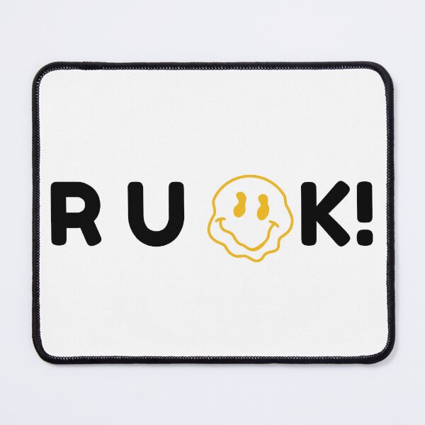 Item preview, R U Ok? Retro Smile Positive Quote designed and sold by AestHenni17.