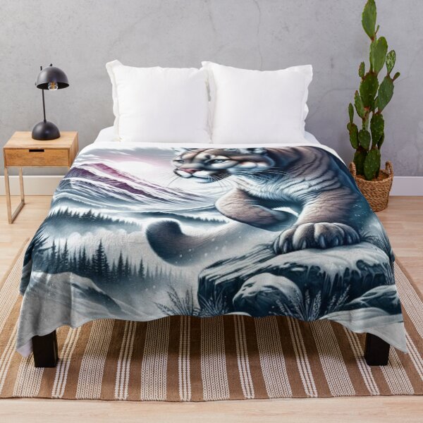Item preview, "Winter Splendor: The Cougar on the Rocky Ledge" designed and sold by CHRIST5000.