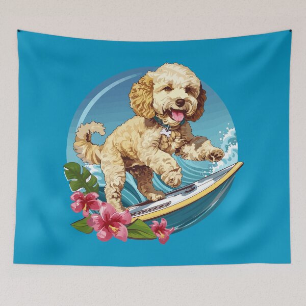 Item preview, Surfing Poodle designed and sold by VelvetRoom.
