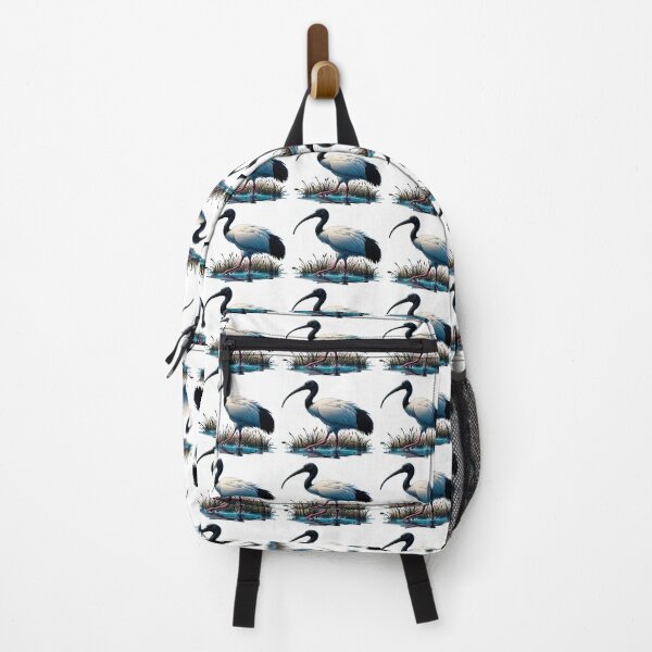 Item preview, Sacred ibis gracefully walking through African swamps, showcasing the beauty of exotic wildlife designed and sold by KreaDesignOne.