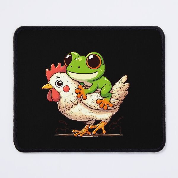 Item preview, Cute frog sitting on a chicken designed and sold by SekoOne.
