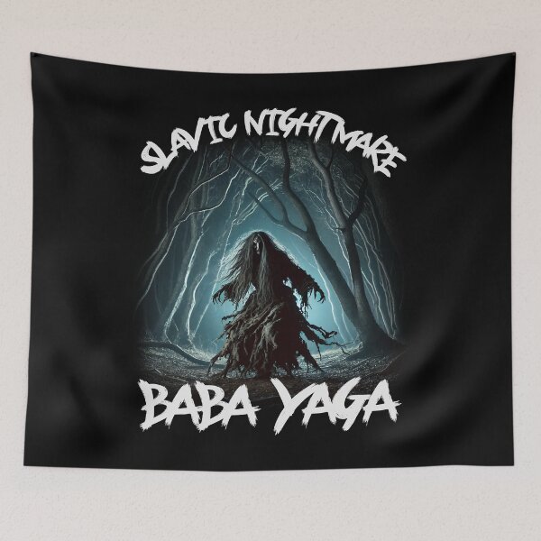 Item preview, Baba Yaga - Slavic Nightmare | Witch in dark forest hunt for you (Text) designed and sold by Rodim91.