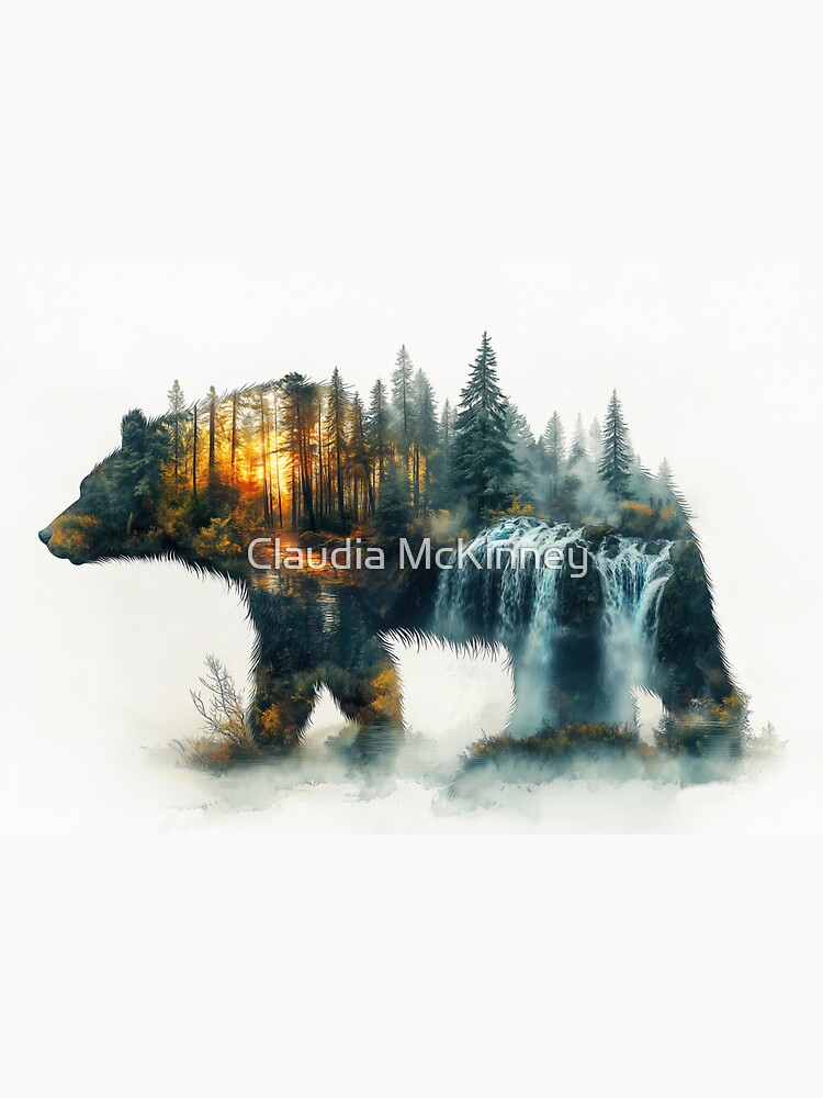 Thumbnail 3 of 3, Sticker, Mindful Bear designed and sold by phatpuppyart.