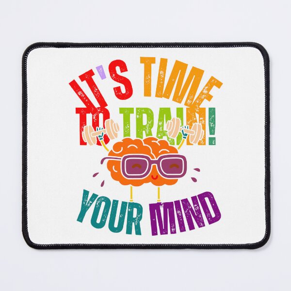 Item preview, It's Time To train Your Mind | A Cute Brain Illustration designed and sold by adlkh.