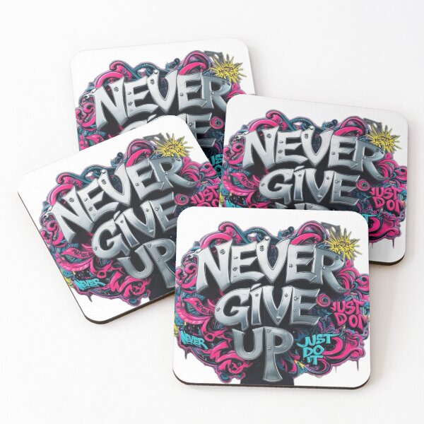 Item preview, Siver , Never give up pink new School test  designed and sold by Kingnr9.