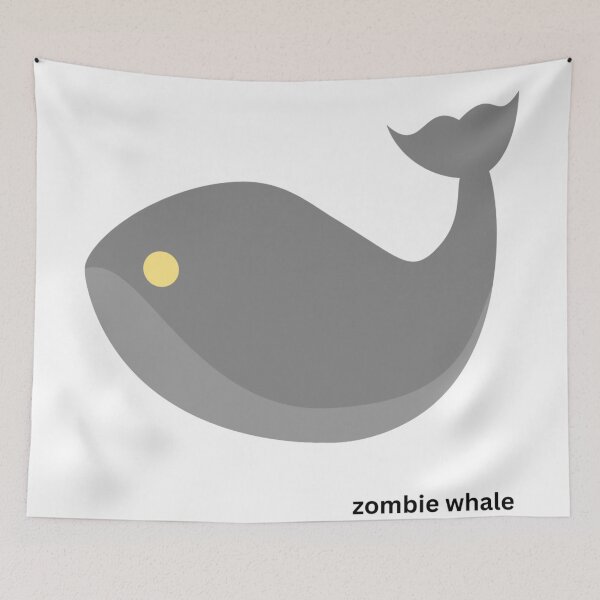 Item preview, zombie whale on white background designed and sold by fishpressink.