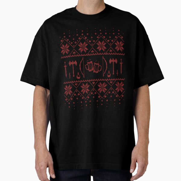 Artikel-Vorschau von DnD Waffen Weihnachtspullover Stricklook, designt und verkauft von katecrashed.