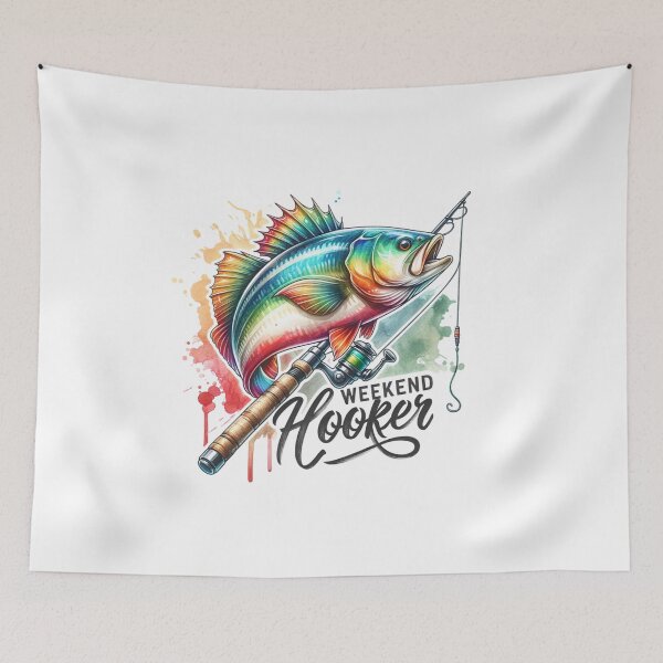 Item preview, Weekend Hooker – Fishing Fun Design for Outdoor Enthusiasts designed and sold by artedigital99.