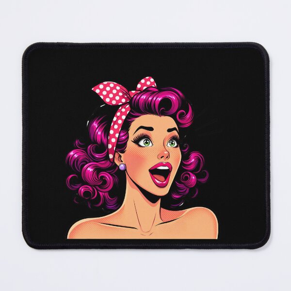 Item preview, Retro Comic Girls - Vintage Pop Art Women Illustrations, Classic 70s 80s Comic Style, Retro Girl Power Designs designed and sold by BlissfulPrintz.
