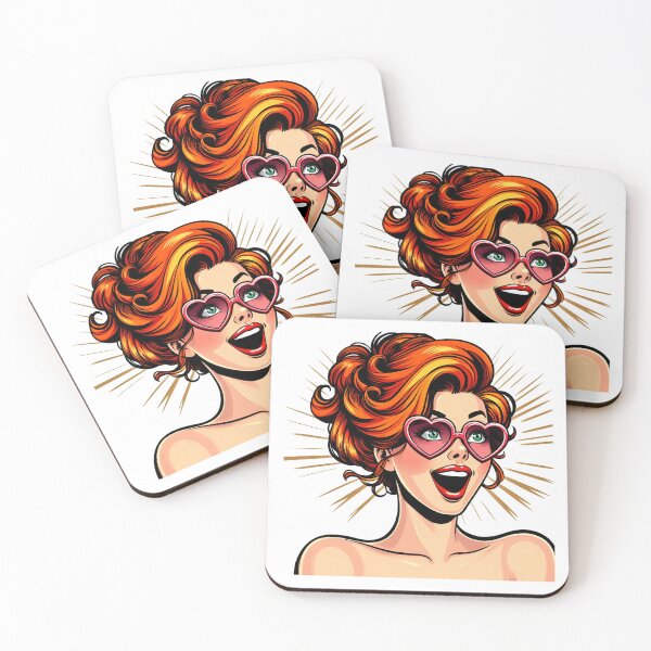 Item preview, Retro Comic Girls - Vintage Pop Art Women Illustrations, Classic 70s 80s Comic Style, Retro Girl Power Designs designed and sold by BlissfulPrintz.