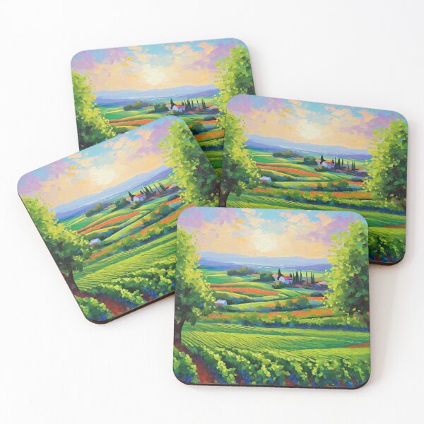 Item preview, Vineyard in the late afternoon designed and sold by MoodyFrames.