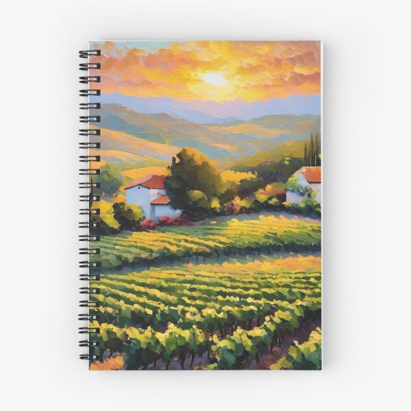 Item preview, Vineyard at sunset designed and sold by MoodyFrames.