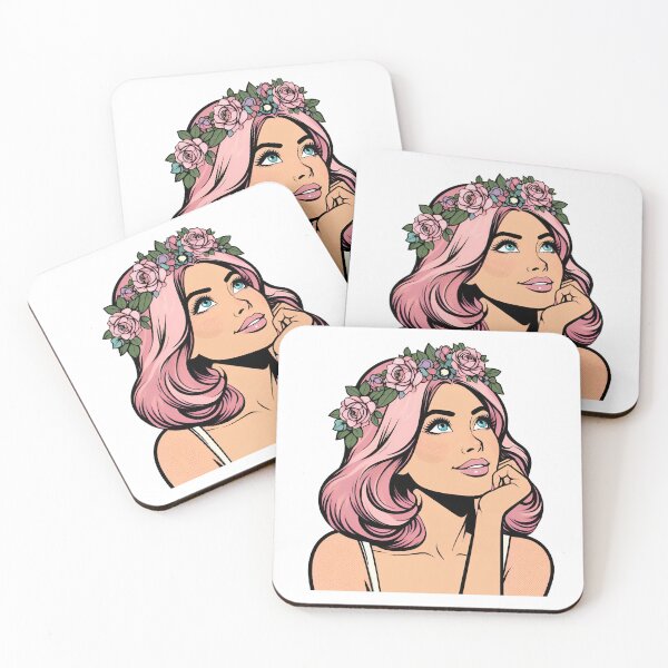 Item preview, Retro Comic Girls - Vintage Pop Art Women Illustrations, Classic 70s 80s Comic Style, Retro Girl Power Designs designed and sold by BlissfulPrintz.