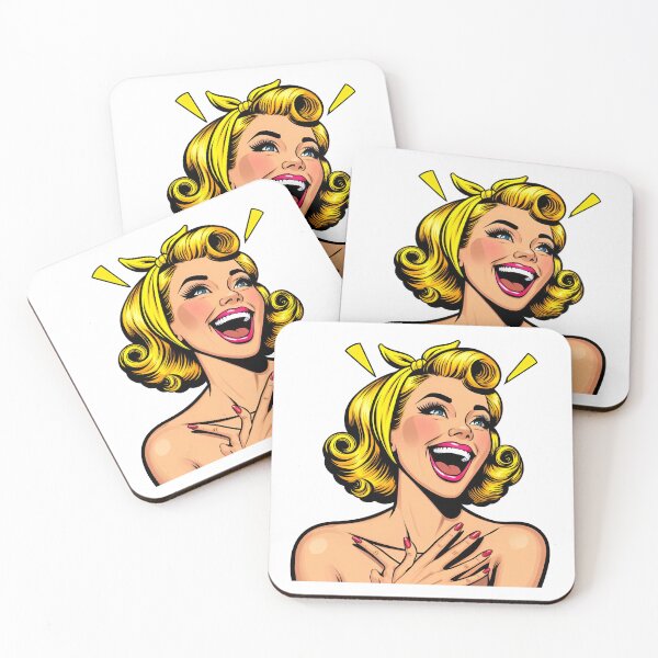 Item preview, Retro Comic Girls - Vintage Pop Art Women Illustrations, Classic 70s 80s Comic Style, Retro Girl Power Designs designed and sold by BlissfulPrintz.