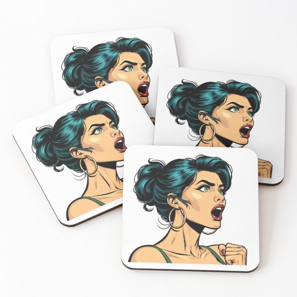 Item preview, Retro Comic Girls - Vintage Pop Art Women Illustrations, Classic 70s 80s Comic Style, Retro Girl Power Designs designed and sold by BlissfulPrintz.