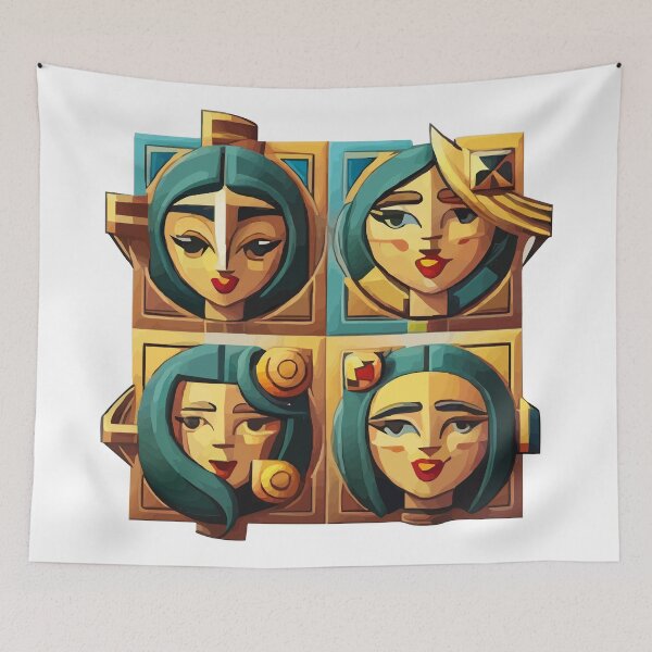 Item preview, cubist emoji designed and sold by Andre Faubert.