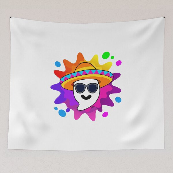 Item preview, Sombrero Ghost Boo: Cool & Spooky Splash Art designed and sold by Colorful-Garden.